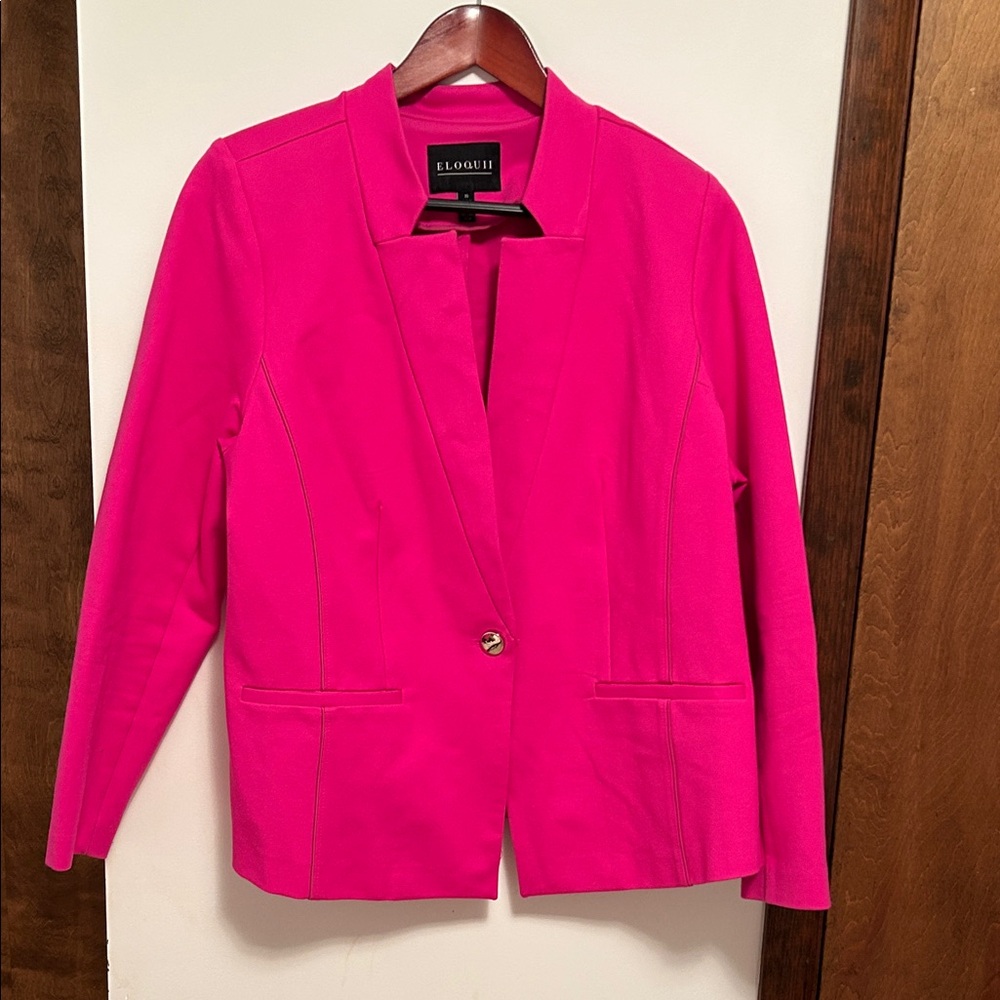 Women's Vibrant Pink Blazer Jacket